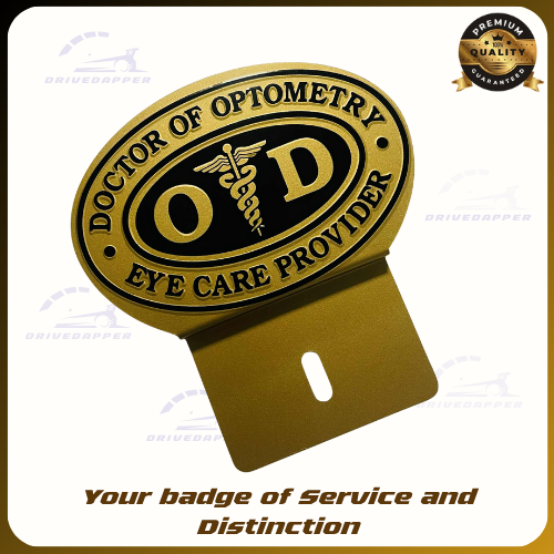 Doctor of Optometry Car Profession Emblem Gold