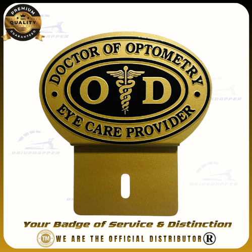 Doctor of Optometry Car Profession Emblem Gold