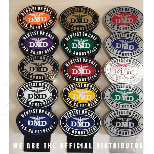 Dentist On Call Car Profession Emblem Accessories Black Blue