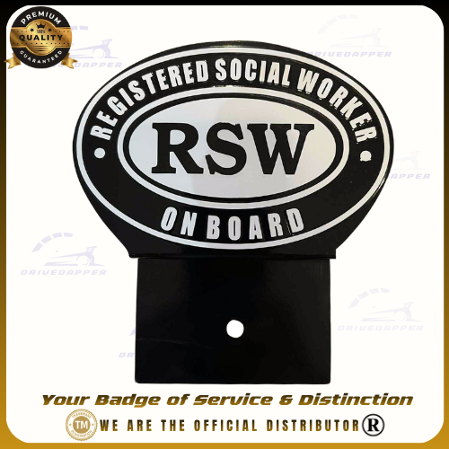 🤝 REGISTERED SOCIAL WORKER (RSW) – Car Serving Emblem