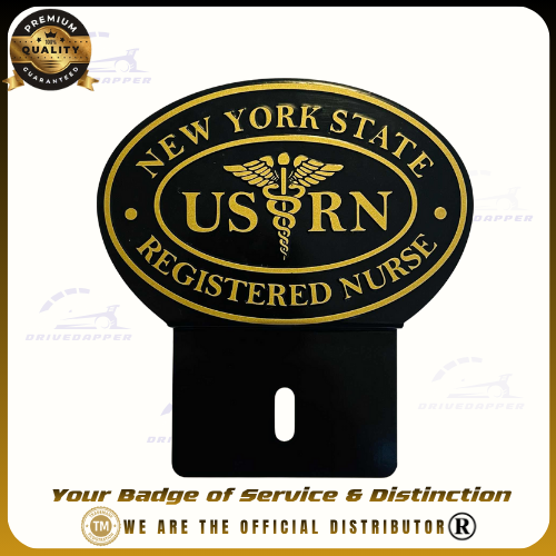 US-RN NEW YORK STATE Car Profession Emblem BGOLD
