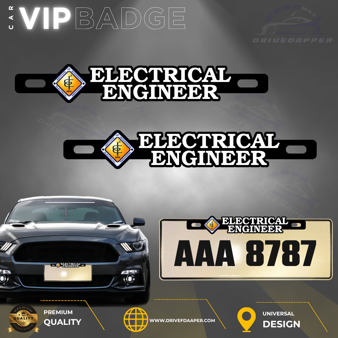 Electrical Engineer Car VIP Badge Emblem Accessories B