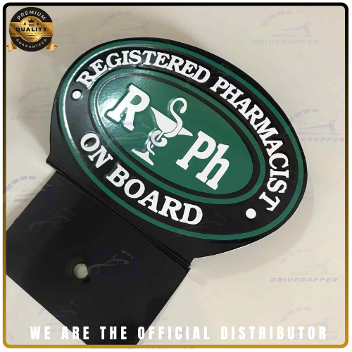 Registered Pharmacist Car Profession Emblem Accessories Green