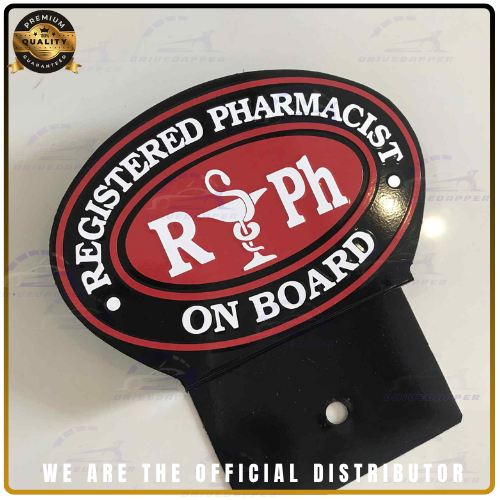 Registered Pharmacist Car Profession Emblem Accessories Red