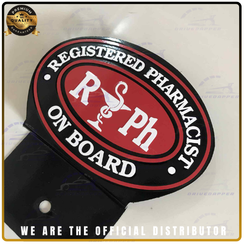 Registered Pharmacist Car Profession Emblem Accessories Red