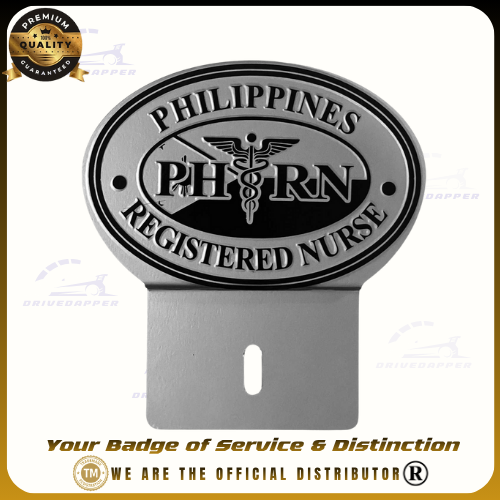Registered Nurse PH-RN Car Profession Emblem Silver