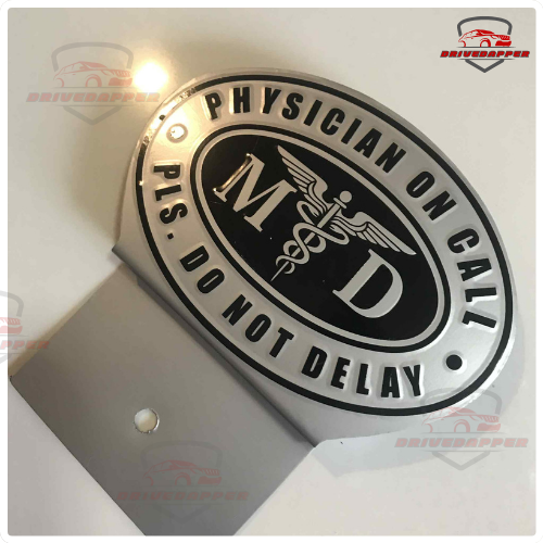 Physician On Call Car Profession Emblem Accessories Silver Black