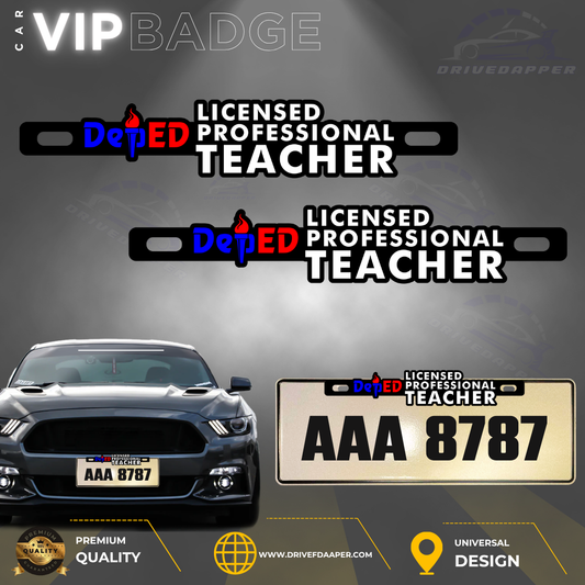Licensed Professional Teacher Car VIP Badge Emblem Accessories