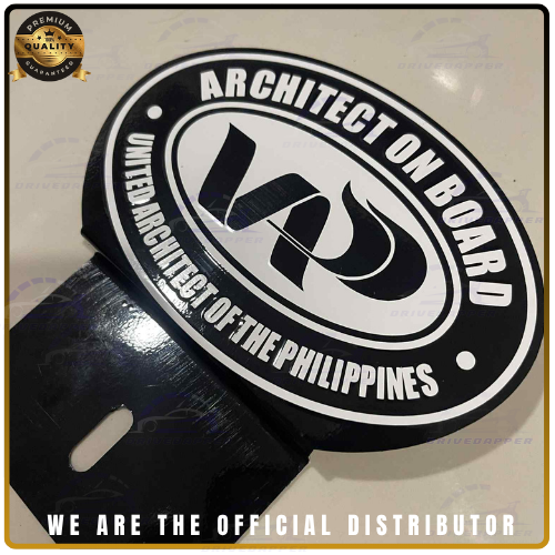 Architect On Board Car Profession Emblem Accessories White