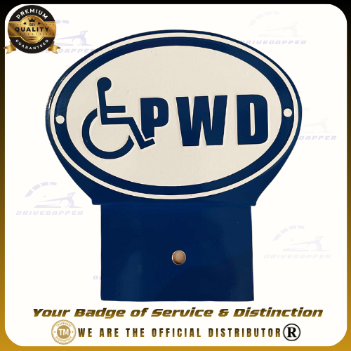 PWD Car Awareness Emblem Accessories Blue