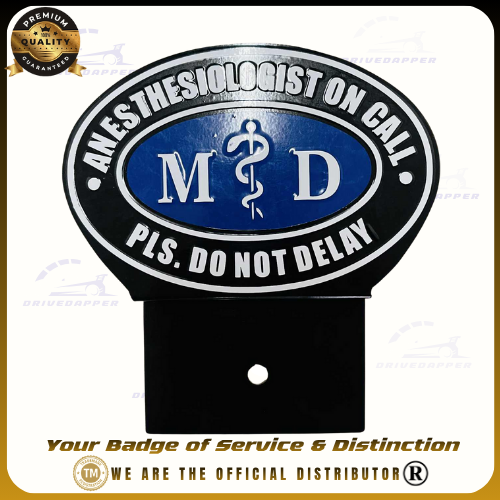 Anesthesiologist On Call Car Profession Emblem