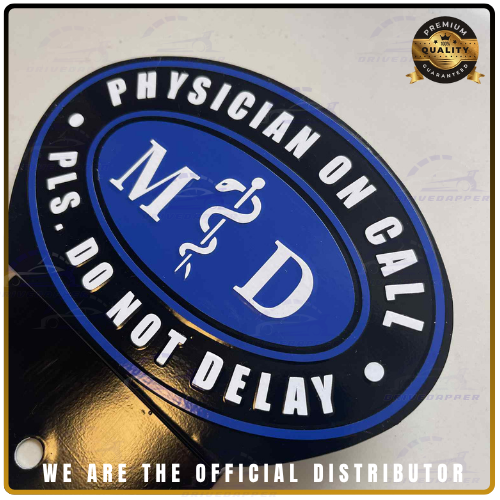 Physician On Call Asclepius Car Profession Emblem