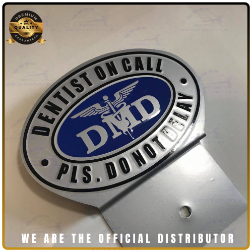 Dentist On Call Car Profession Emblem Accessories Silver Blue