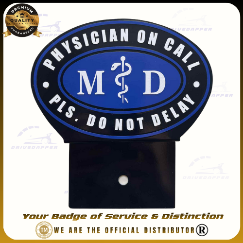 Physician On Call Asclepius Car Profession Emblem