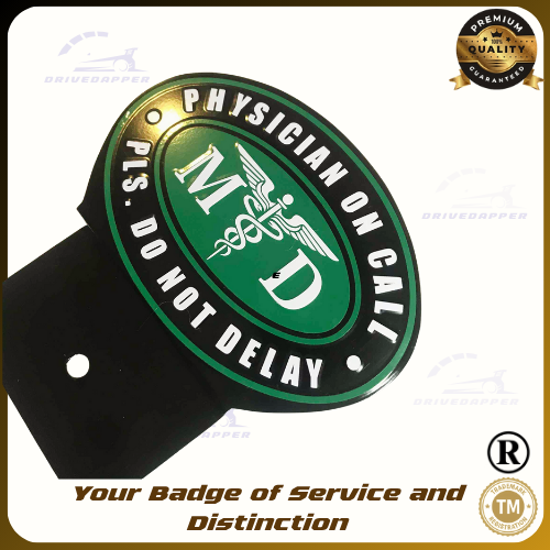 Physician On Call Car Profession Emblem Accessories Black Green