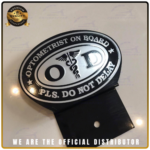 Optometrist On Call Car Profession Emblem Accessories Black Gray