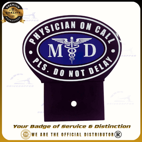 Physician On Call Car Profession Emblem Accessories Black Blue White