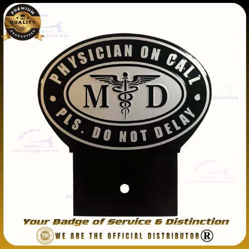 Physician On Call Car Profession Emblem Accessories Black Gray