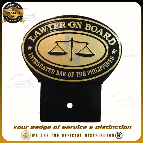 Lawyer On Board Car Profession Premium Emblem Accessories Black Gold