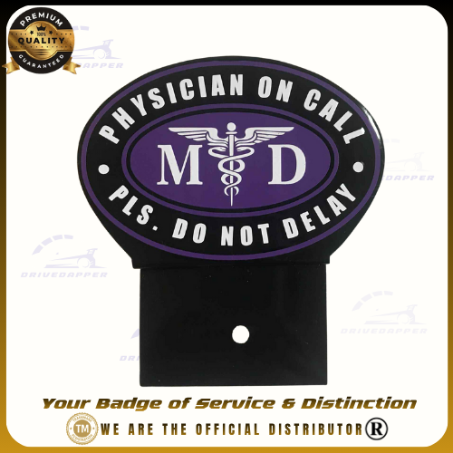 Physician On Call Car Profession Emblem Accessories Black Violet