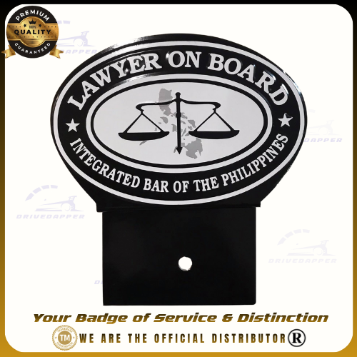 Lawyer On Board Car Profession Premium Emblem Accessories Black White