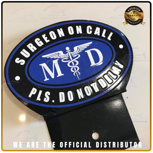 Surgeon On Call MD Car Profession Emblem Accessories Blue