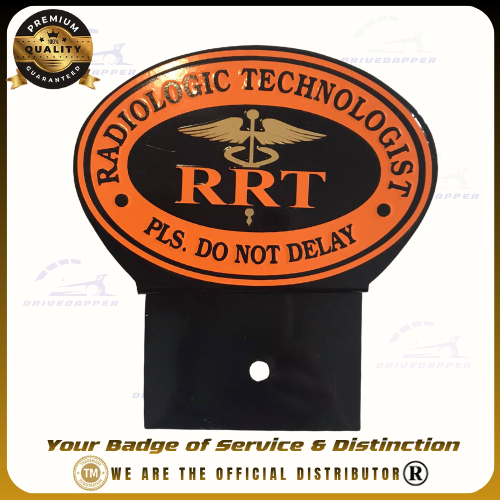 Radiologic Technologist Car Profession Emblem Accessories Black Orange
