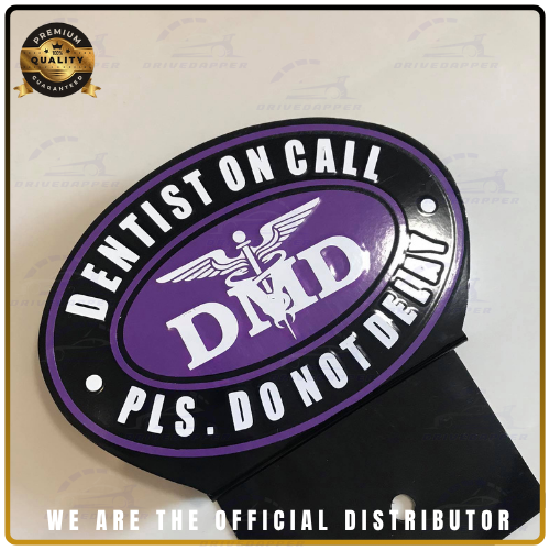Dentist On Call Car Profession Emblem Accessories Black Violet