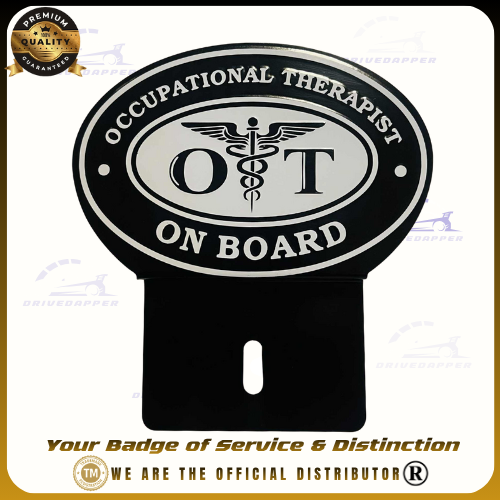 🧠 OCCUPATIONAL THERAPIST ON BOARD Car Profession Emblem Black White