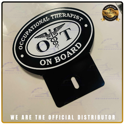 🧠 OCCUPATIONAL THERAPIST ON BOARD Car Profession Emblem Black White