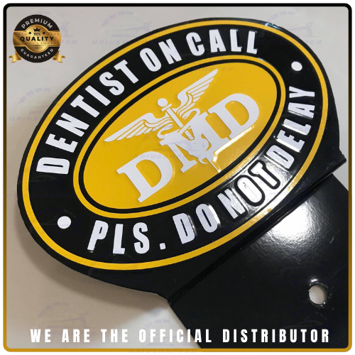 Dentist On Call Car Profession Emblem Accessories Black Yellow