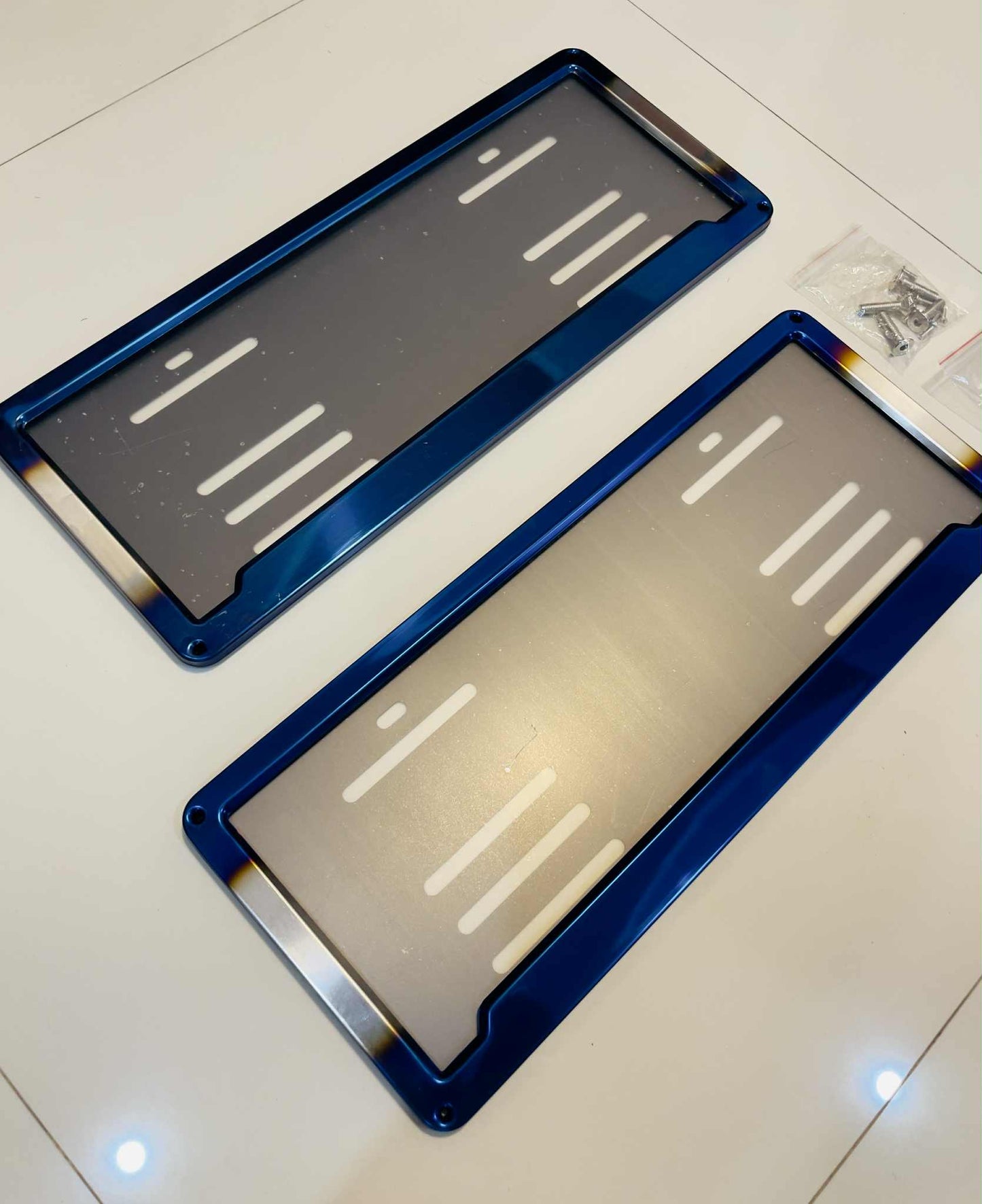 DriveDapper Bluish Chrome License Frame Plate Holder Accessories