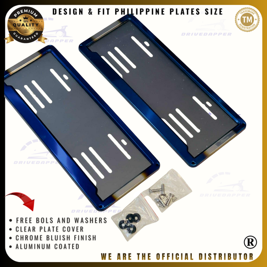 DriveDapper Bluish Chrome License Frame Plate Holder Accessories