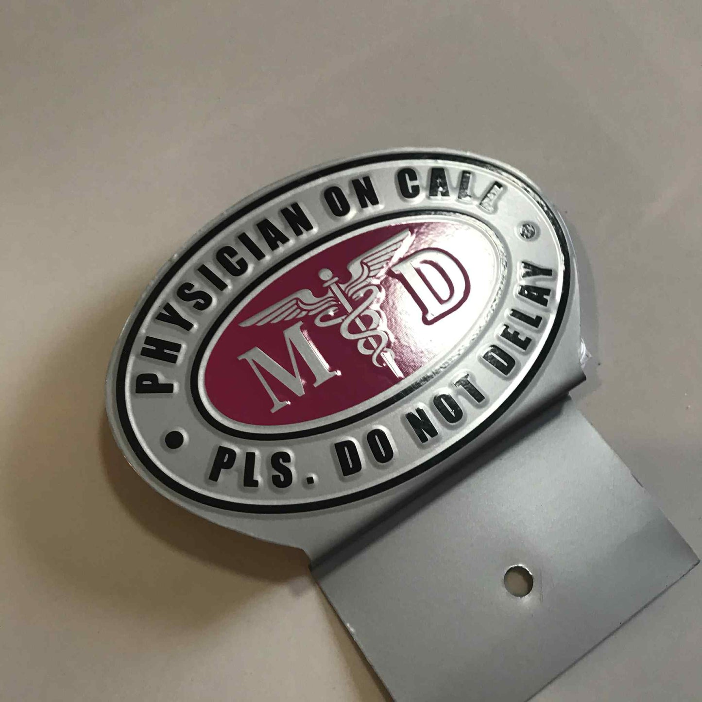 Physician On Call Car Profession Emblem Accessories Silver Pink