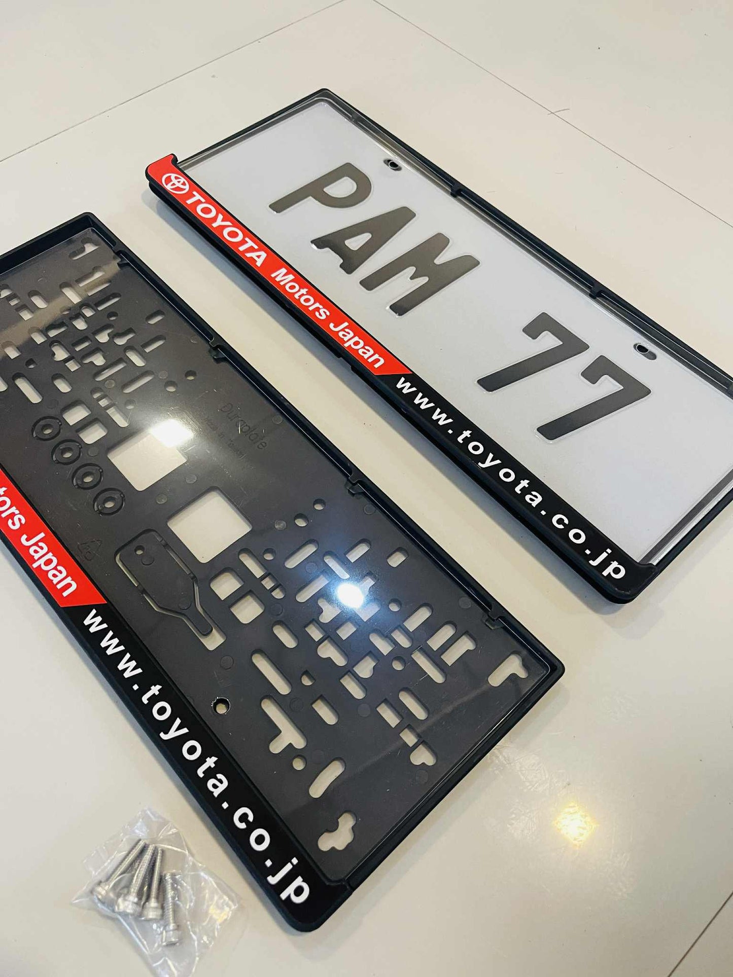 DuraPlate Toyota Motors Japan Frame Plate Holder 1 pair
