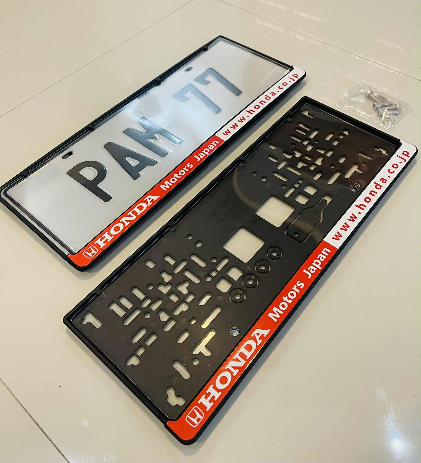 DuraPlate HONDA Motor Japan Frame Plate Holder 1 pair