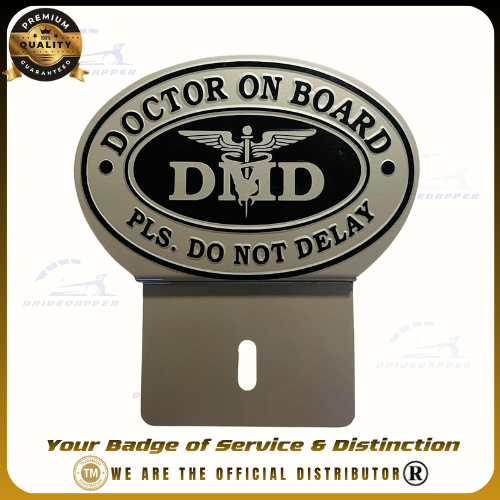 Doctor On Call DMD Car Profession Emblem SIlver Black