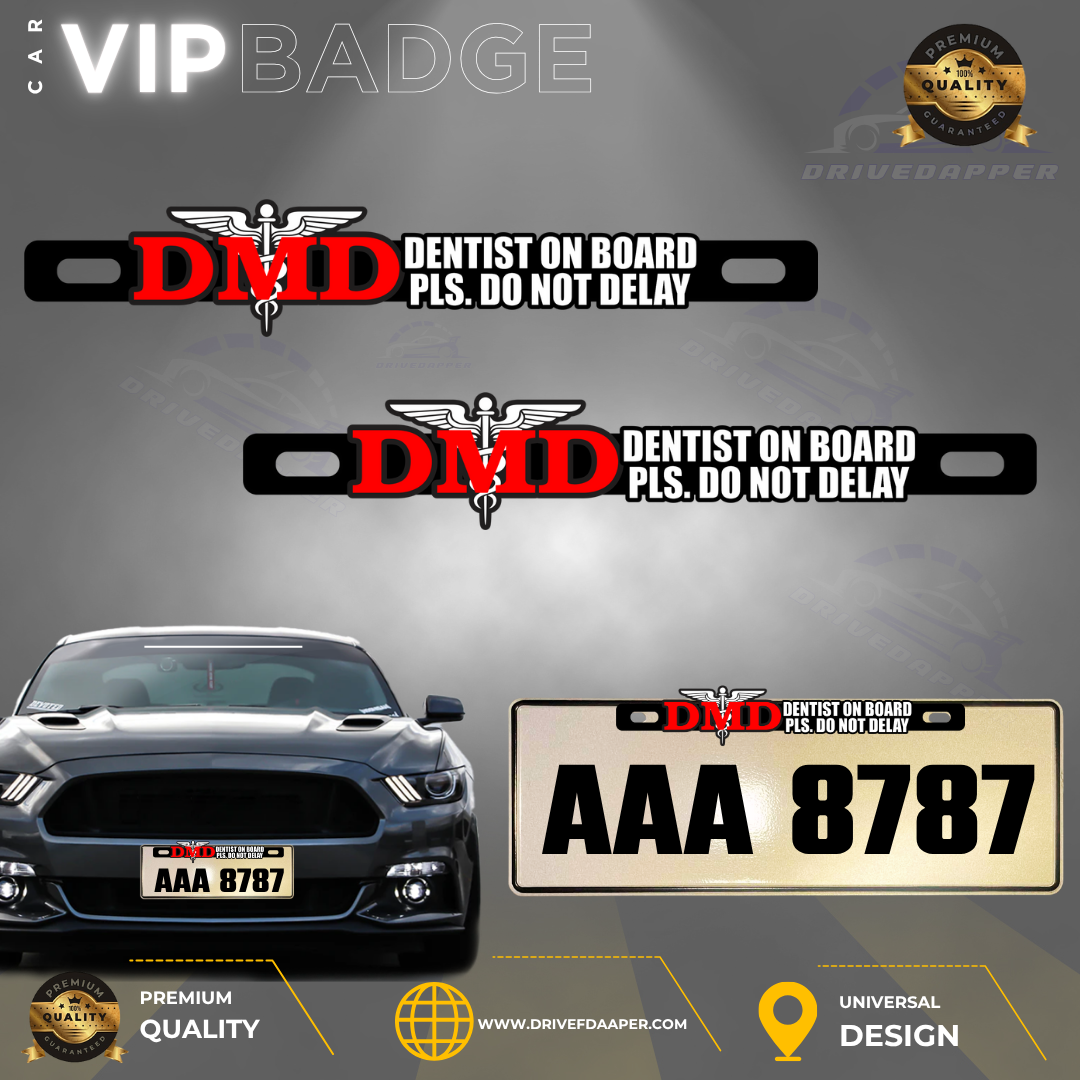Dentist On Board Car VIP Badge Emblem