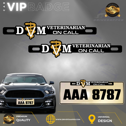 DVM On Call Car VIP Badge Emblem Accessories
