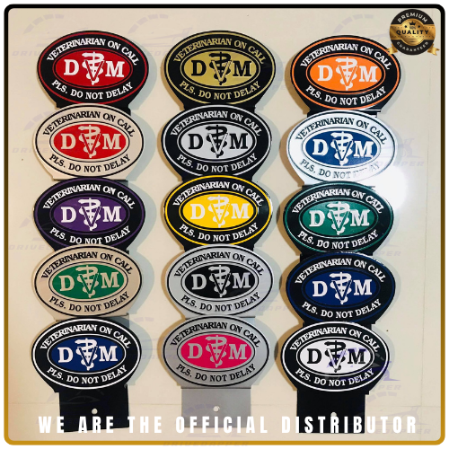 Veterinarian Doctor On Call Car Profession Emblem Accessories Black Yellow