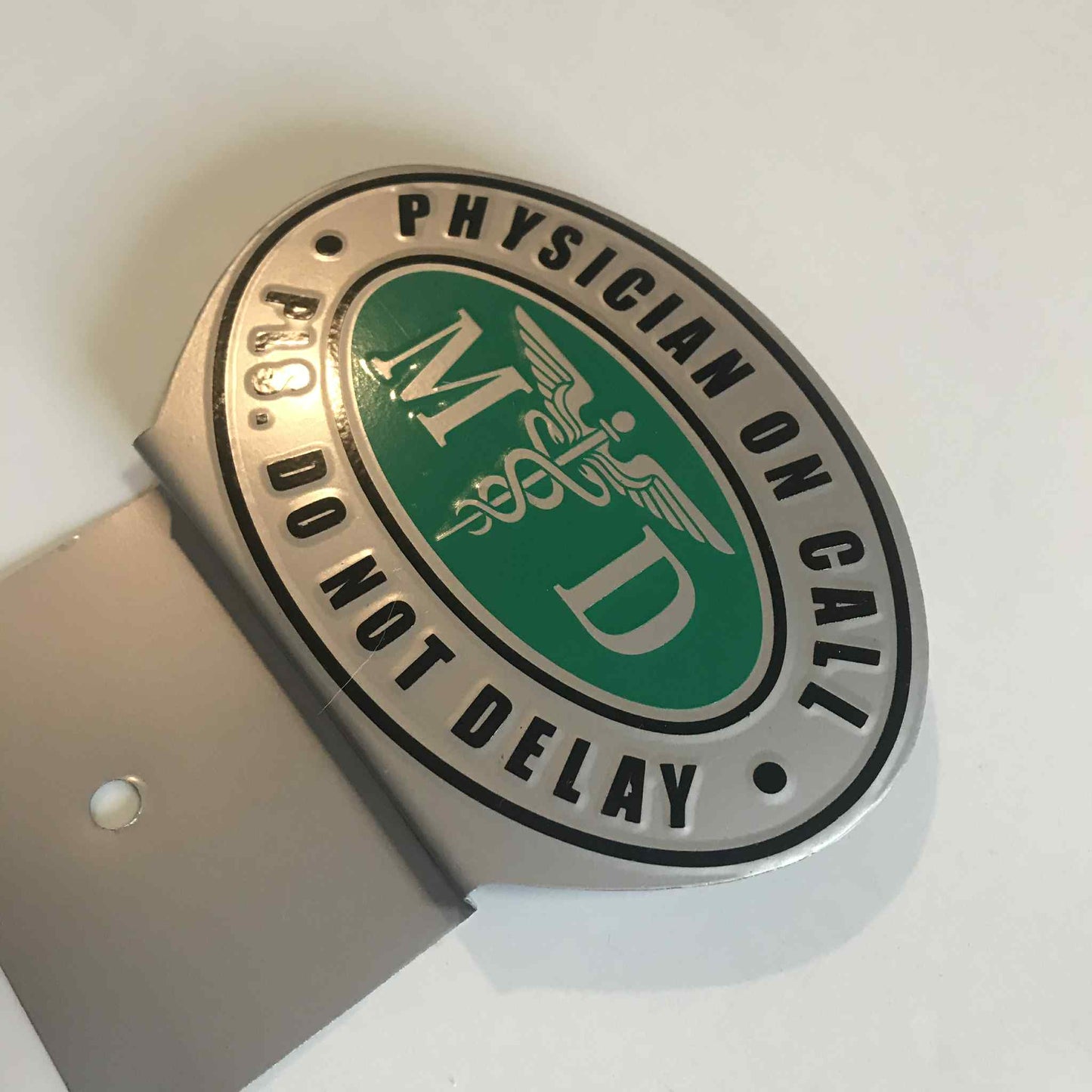 Physician On Call Car Profession Emblem Accessories Silver Green