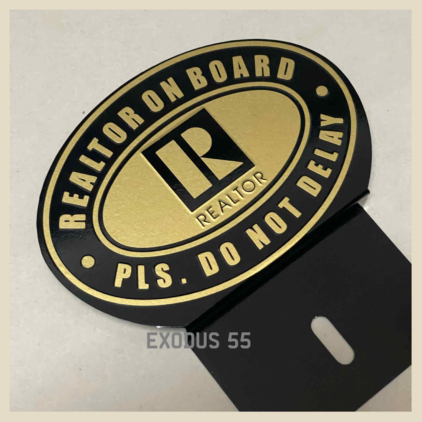 REALTOR ON BOARD Car Profession Emblem Black Gold
