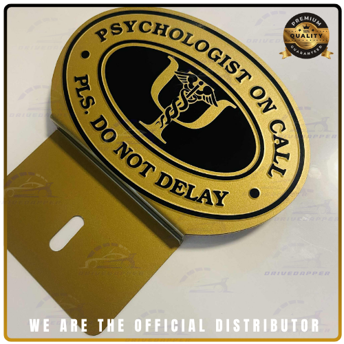 Psychologist On Call Car Profession  Emblem Gold