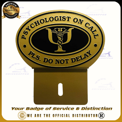 Psychologist On Call Car Profession  Emblem Gold