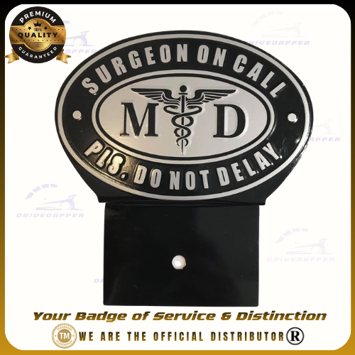 Surgeon On Call MD Car Profession Emblem Accessories Gray