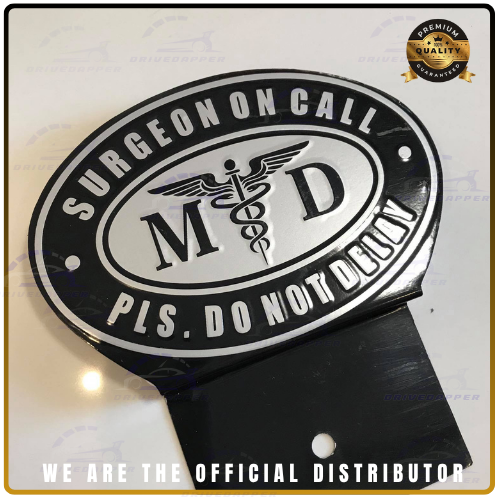 Surgeon On Call MD Car Profession Emblem Accessories Gray