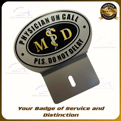 Physician On Call Asclepius S Car Profession Emblem Silver Black Gold