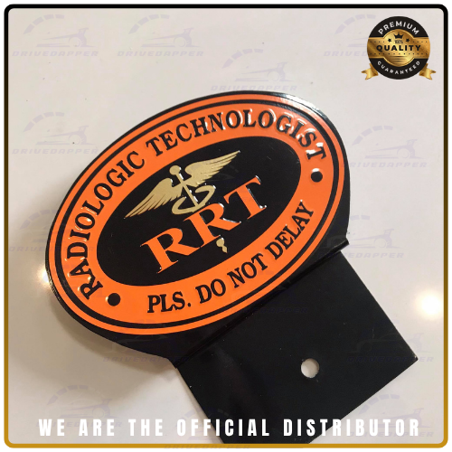 Radiologic Technologist Car Profession Emblem Accessories Black Orange