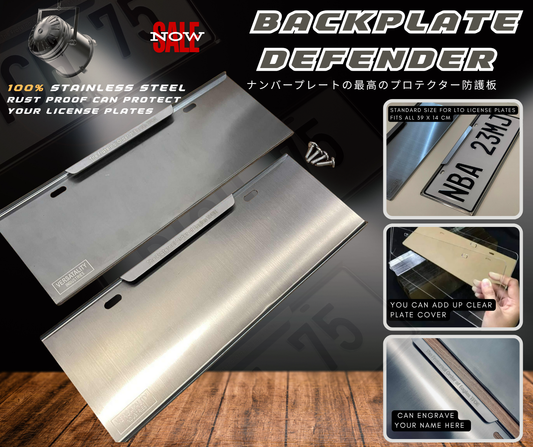 DriveDapper Back Plate Defender & License Plate Protector Single Pair