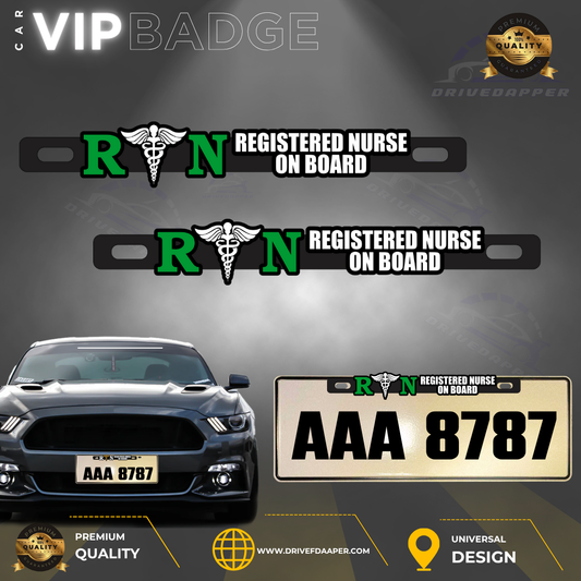 🩺 REGISTERED NURSE (RN) Car Profession Emblem Green